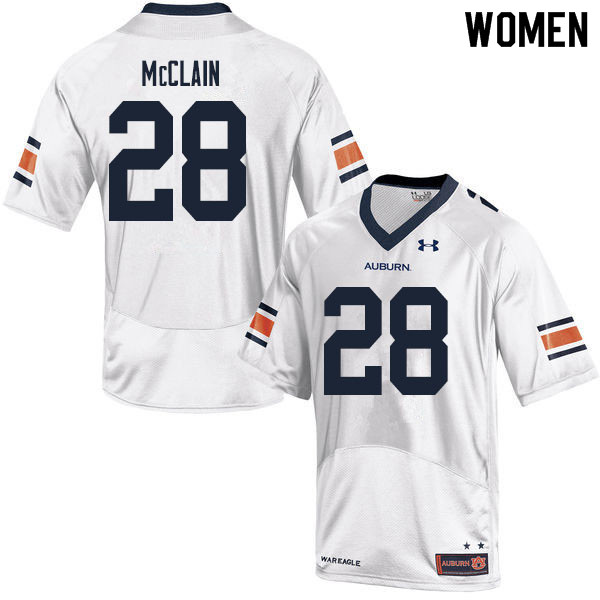 Women #28 Zakoby McClain Auburn Tigers College Football Jerseys Sale-White